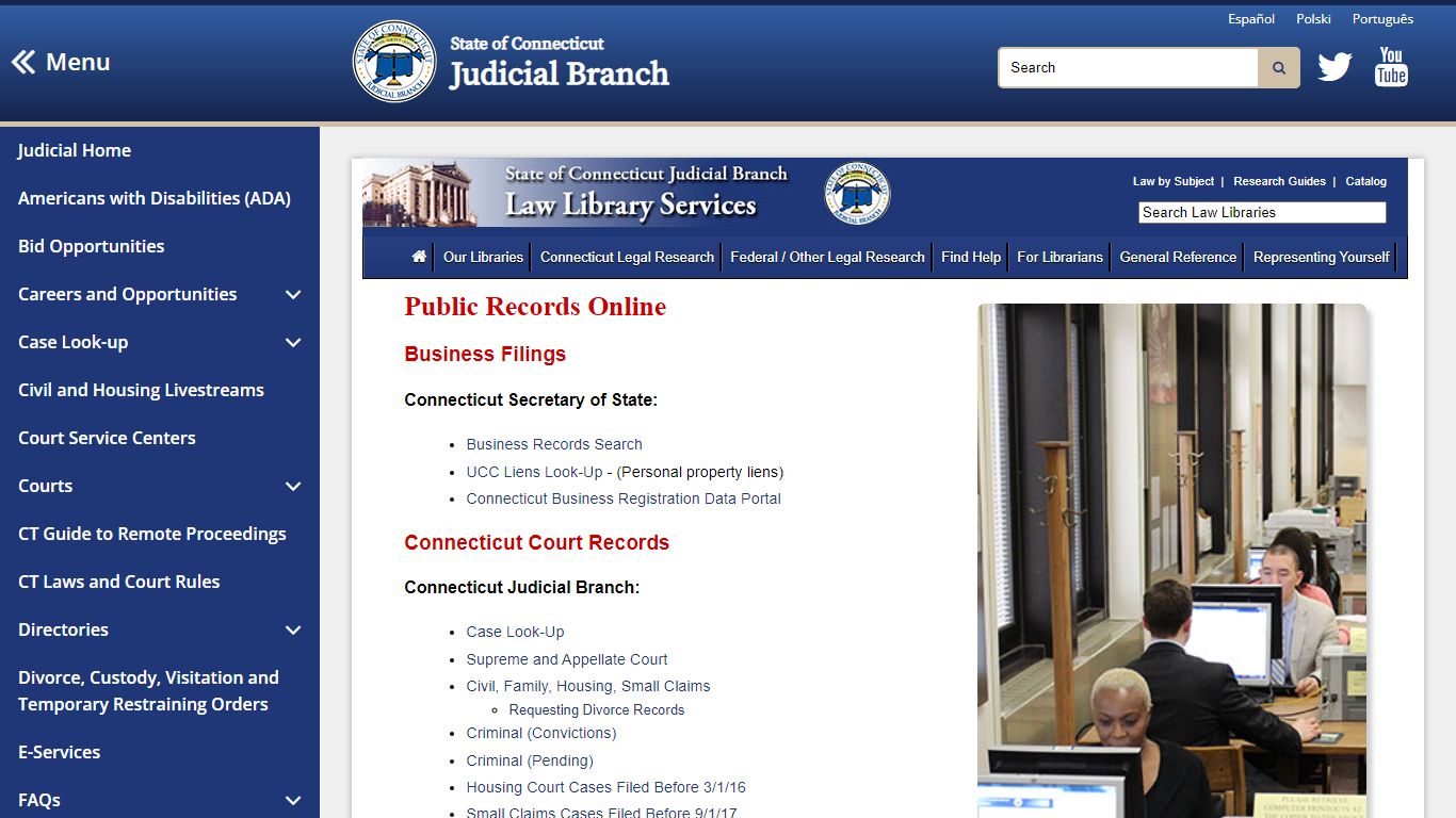 Public Records Online - CT Judicial Branch Law Library ...