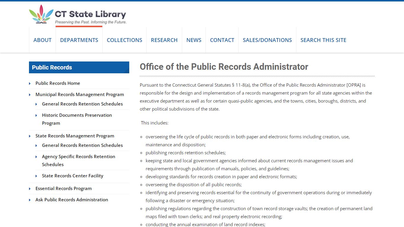 Office of the Public Records Administrator – Connecticut ...
